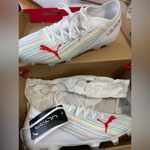 White Puma Soccer Cleats
